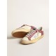 Super-Star in nappa leather with burgundy inserts and silver star