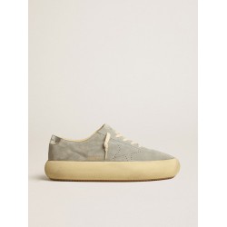 Men's Space-Star shoes in ice-gray suede with perforated star