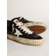 Men’s Mid Star in black nappa and suede with white leather star