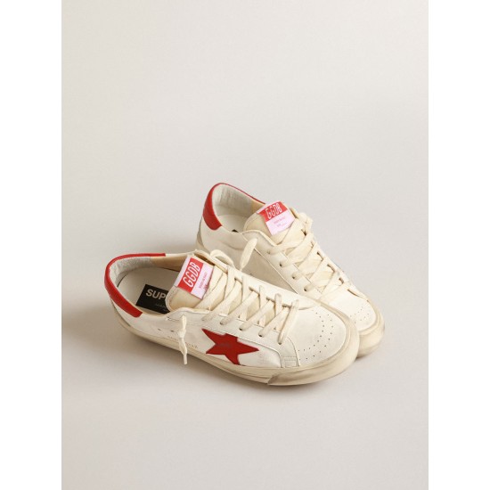 Men’s Super-Star LTD in nappa leather with red star and heel tab