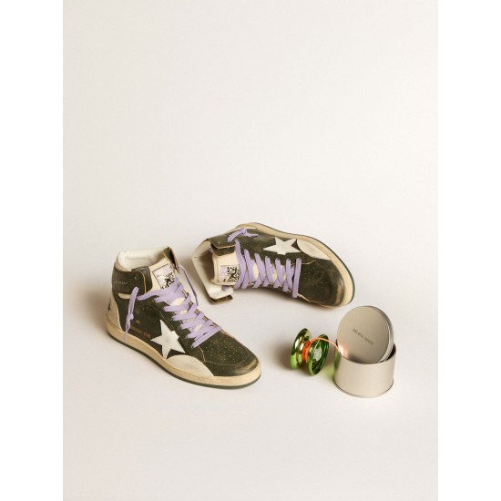 Men's Sky-Star Pro in green leather with white star