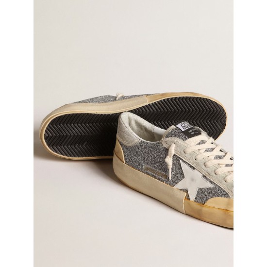 Men’s Super-Star LAB with white star and Swarovski glitter upper