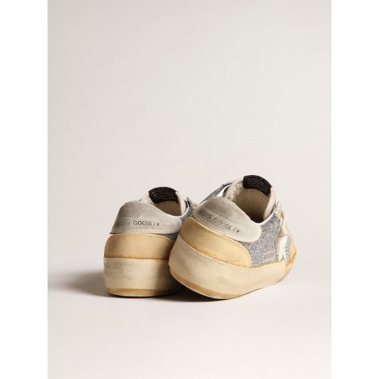 Men’s Super-Star LAB with white star and Swarovski glitter upper