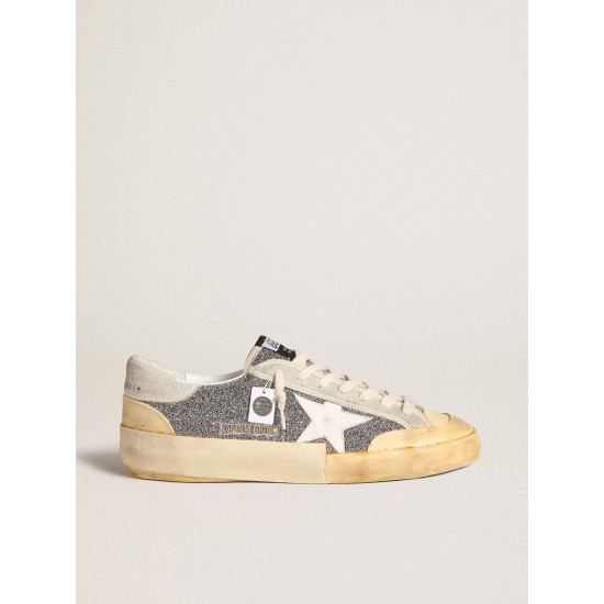 Men’s Super-Star LAB with white star and Swarovski glitter upper