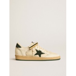 Ball Star in nylon and nappa with green suede star and heel tab