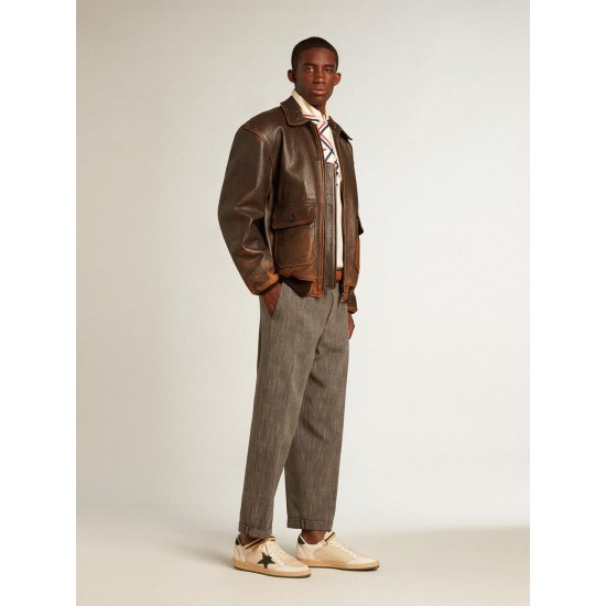 Ball Star in nylon and nappa with green suede star and heel tab