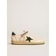 Ball Star in nylon and nappa with green suede star and heel tab