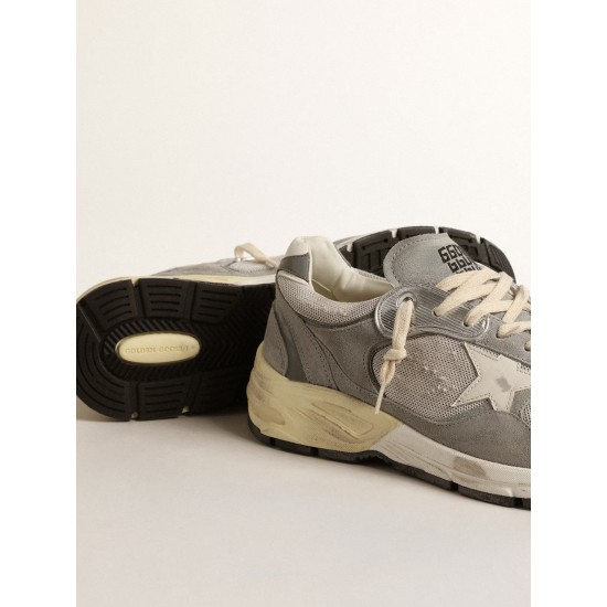 Men’s Dad-Star in suede and mesh with white leather star and heel tab