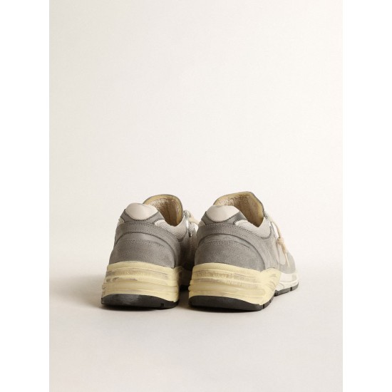 Men’s Dad-Star in suede and mesh with white leather star and heel tab