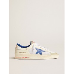 Stardan LTD in white mesh and leather with blue star and white heel tab