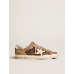 Super-Star LTD in brown leather and tobacco suede with white star
