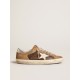 Super-Star LTD in brown leather and tobacco suede with white star