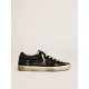 Men’s Super-Star in black velvet and suede with black suede star