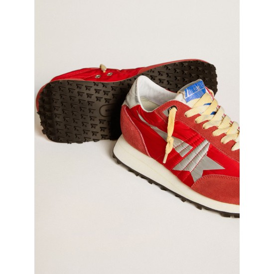 Men’s Marathon with red nylon upper and silver star