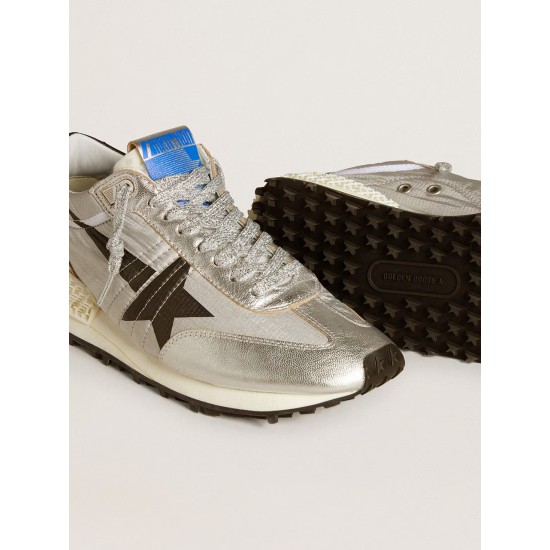 Men’s Marathon with silver ripstop nylon upper and black star