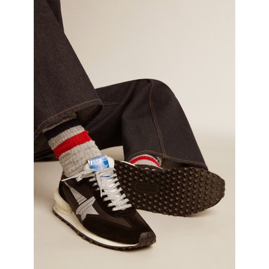 Men’s Marathon with black ripstop nylon upper and silver star