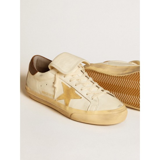Men's Super-Star LTD in nappa with suede star and brown heel tab
