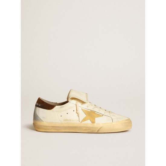 Men's Super-Star LTD in nappa with suede star and brown heel tab