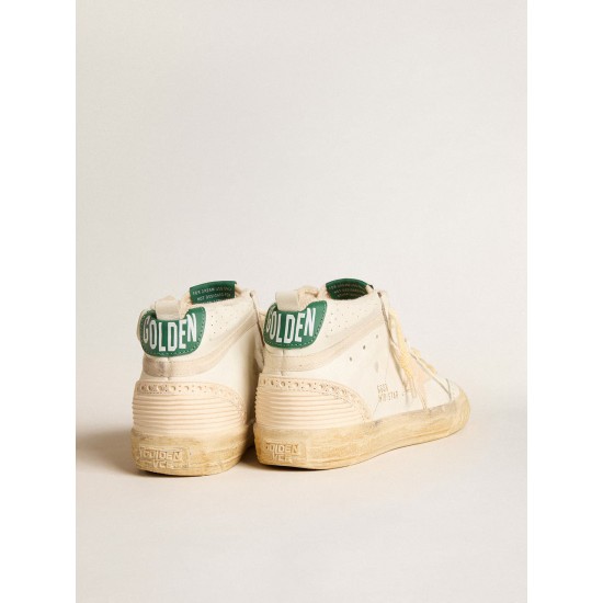 Mid Star in nappa with textured rubber star and cream cotton flash