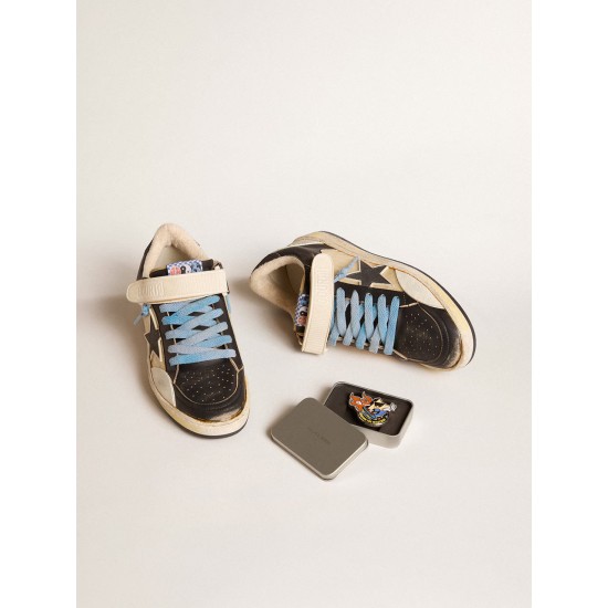 Men’s Ball Star Pro in black leather with Velcro strap