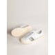 Yatay Model 1B sustainable sneakers with white bio-based upper and silver recycled glitter Y