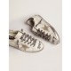 Women's Super-Star in white leather with gray suede star