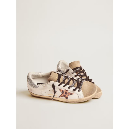 Women's Super-Star LTD with leopard print and Swarovski crystal star