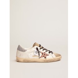 Women's Super-Star LTD with leopard print and Swarovski crystal star