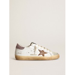 Super-Star with a tan star and pink glitter heel tab