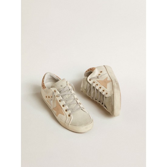 Super-Star LTD in canvas with sand star and glitter heel tab