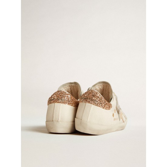 Super-Star LTD in canvas with sand star and glitter heel tab