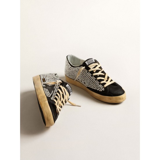 Super-Star LTD with Swarovski crystals and black leather star