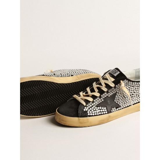 Super-Star LTD with Swarovski crystals and black leather star