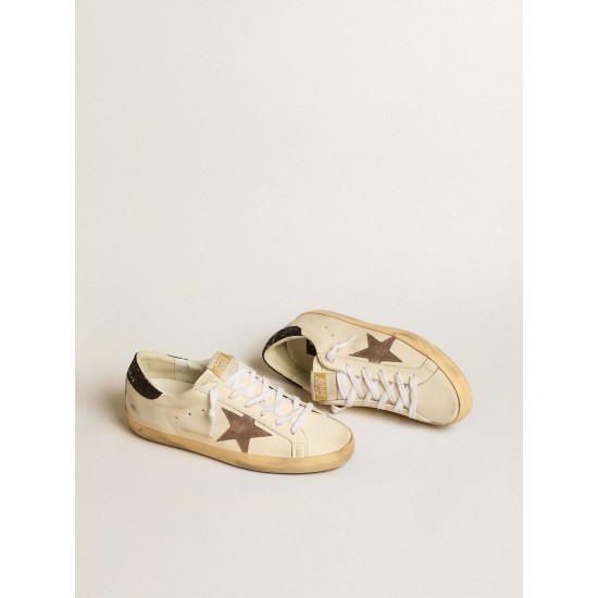 Super-Star LTD with laminated leather star and black glitter heel tab