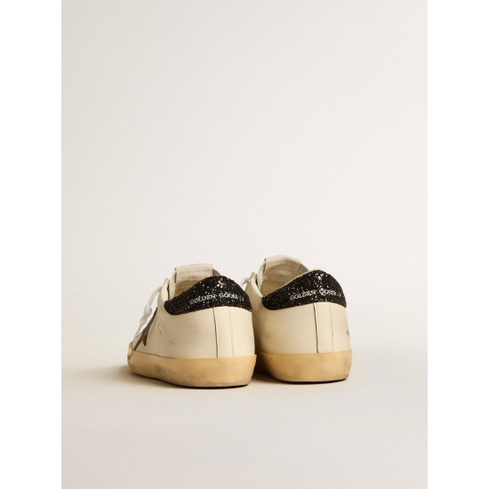 Super-Star LTD with laminated leather star and black glitter heel tab