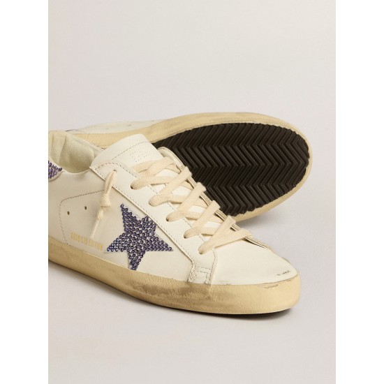 Women’s Super-Star LTD with suede star and heel tab with Swarovski crystals