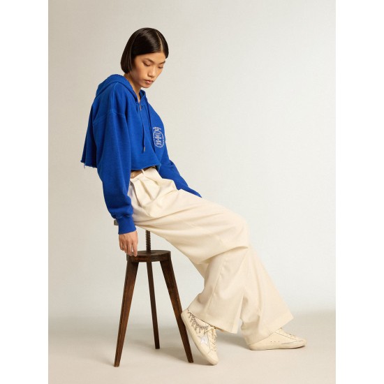 Women's Super-Star LTD in nappa leather with silver metallic leather star and rhinestones