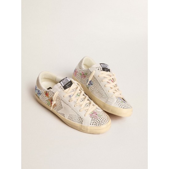 Super-Star LTD in Swarovski crystals with suede star and heel tab