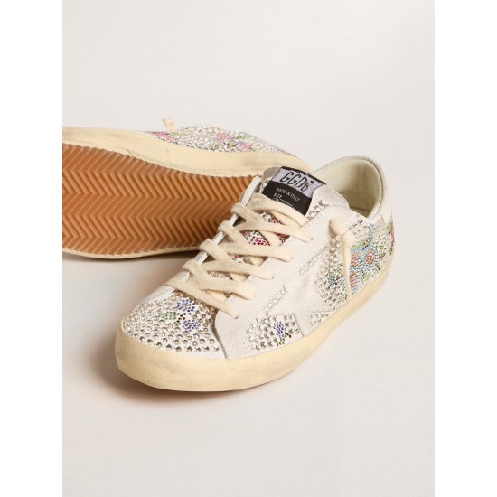 Super-Star LTD in Swarovski crystals with suede star and heel tab