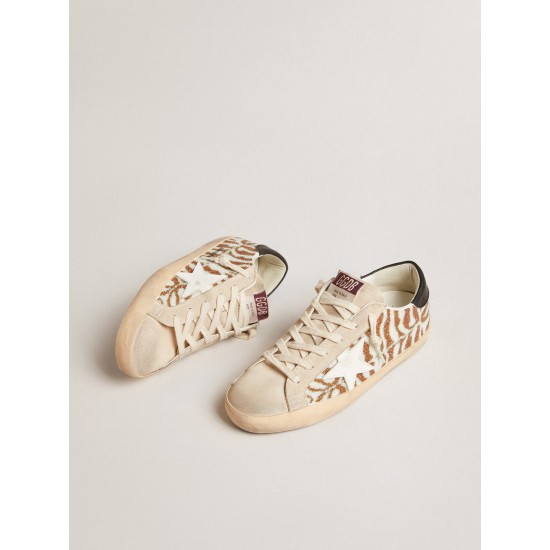 Super-Star LTD in zebra-effect Swarovski with a white leather star