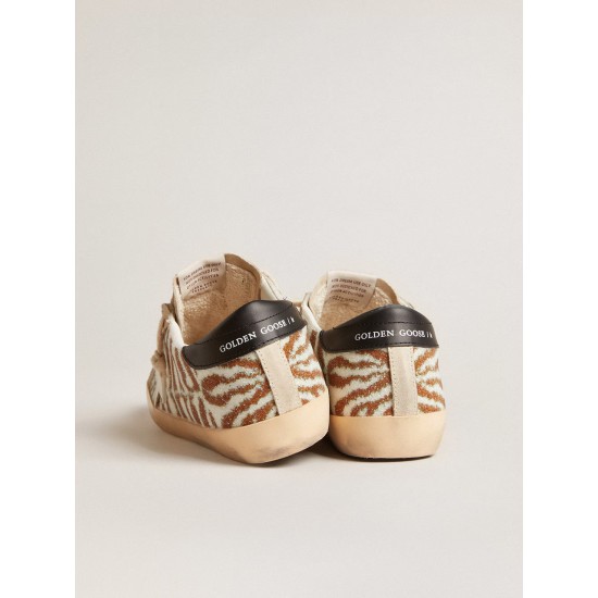 Super-Star LTD in zebra-effect Swarovski with a white leather star