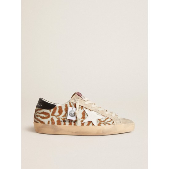 Super-Star LTD in zebra-effect Swarovski with a white leather star