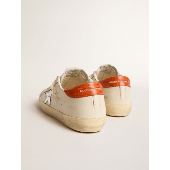 Super-Star LTD with silver leather star and croc-print leather heel tab