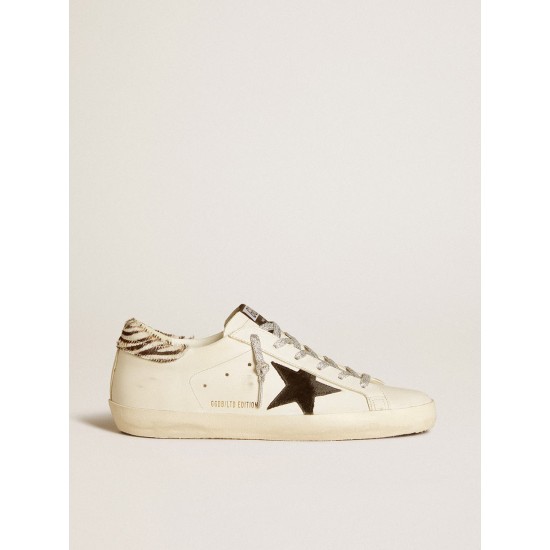 Women’s Super-Star with suede star and in pony skin heel tab
