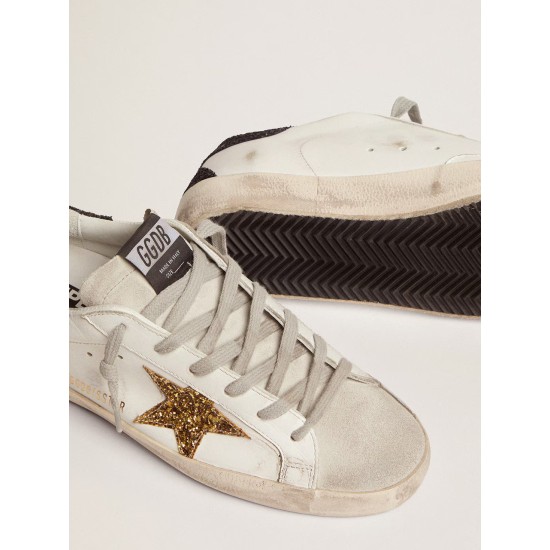 Super-Star LTD with gold star and black glitter heel tab