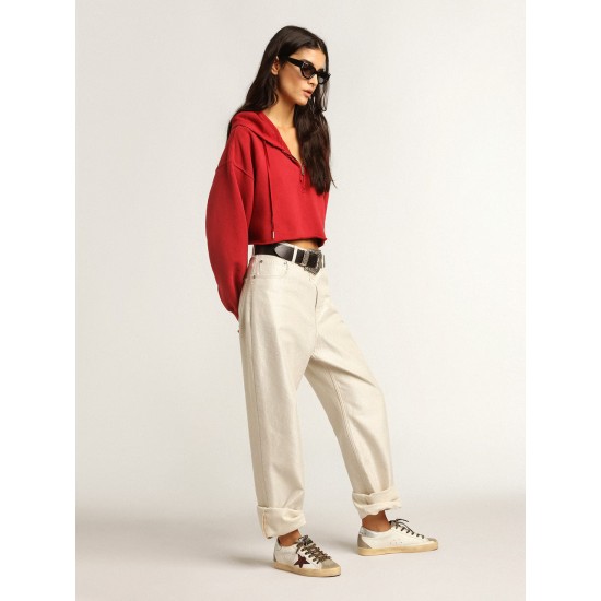 Super-Star with burgundy glitter star and silver heel tab