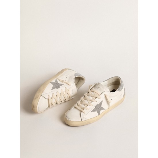 Women’s Super-Star with silver Swarovski crystal star and heel tab