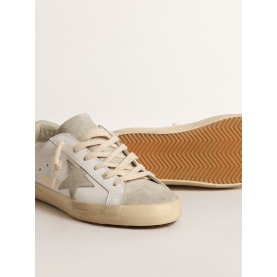 Women's Super-Star with gray star and silver glitter heel tab