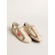Women's Super-Star LTD with pink gabardine star and gray suede heel tab