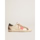 Women's Super-Star LTD with pink gabardine star and gray suede heel tab